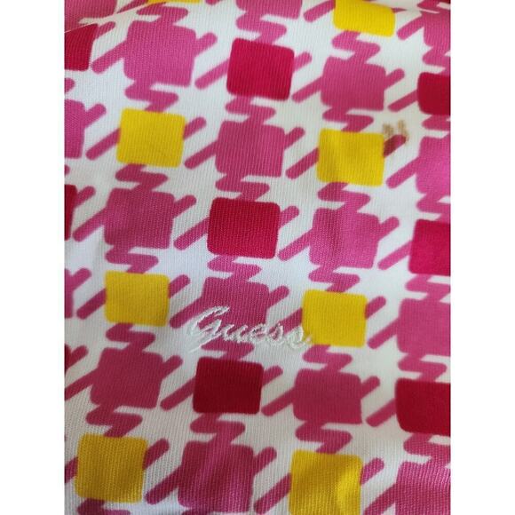 Guess Button Down bright Geometric womens shirt sz m Retro, Disco, Y2K see desc - Picture 2 of 10